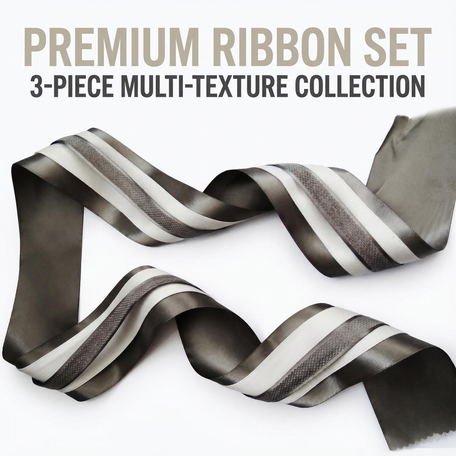 Luxury Mixed Ribbon Trio Set – Curated Decorative Ribbon Combination for Fashion, Gift Wrapping & Event Styling（副本）