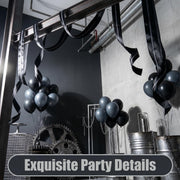 Elegant Black & Charcoal Ribbon Trio Set – Luxury Satin & Woven Decorative Ribbon Bundle for Fashion, Gift Wrapping & Event Styling