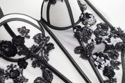 Sheer Embroidered Corset Top & High-Waist Pencil Skirt Set – Elegant Two-Piece Outfit for Work, Evening & Modern Feminine Styling