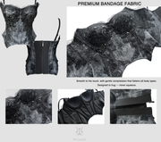 Black Lace Embellished Corset Top – Gradient Polyester Structured Bustier for Evening & Elevated Daily Wear