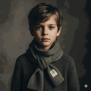Kids knitted winter scarf soft thick warm neck warmer for boys and girls aged 3-14 years