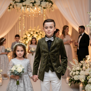 Boys Velvet Blazer False Two-Piece (3–14 Years) | Vintage Wedding Page Boy Dinner Jacket
