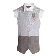 Girls vintage lace vest sleeveless long cardigan for ages 3-12 with intricate lace detailing and lightweight design