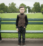 Boys vintage velvet waistcoat in classic tailored design for formal and smart layering (ages 3-9)