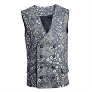 Boys Vintage Floral Waistcoat (2–7 Years) | Green Casual & Formal Toddler Vest