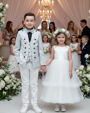 Boys Velvet Blazer False Two-Piece (3–14 Years) | Vintage Wedding Page Boy Dinner Jacket
