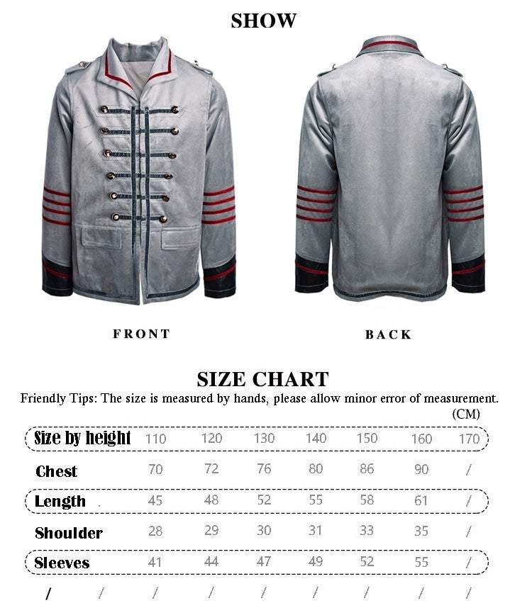 Boys kids military-style cotton trench coat casual long sleeve jacket ages 3-10
