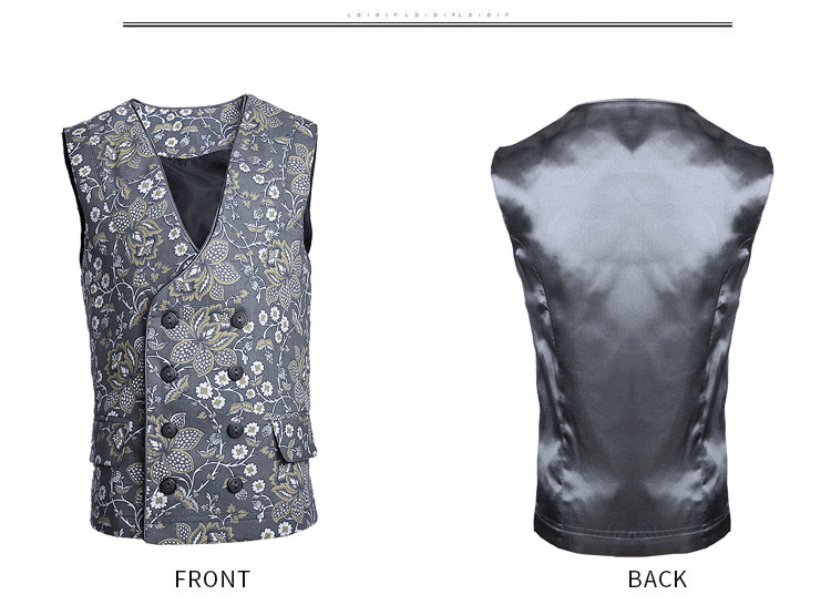Boys Vintage Floral Waistcoat (2–7 Years) | Green Casual & Formal Toddler Vest
