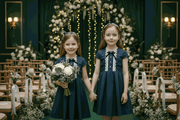 Girls dark green lace dress with white vintage cotton A-line design for ages 3-7
