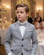 Boys Grey Casual Blazer with Double Cuffs (3–10 Years) | Smart Casual & Party Jacket