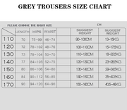 Boys slim fit gray knit pants with elastic waistband for ages 4-12 years