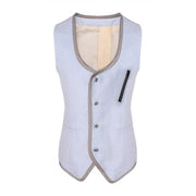 Boys light blue cotton waistcoat vintage design for ages 3 to 7 years