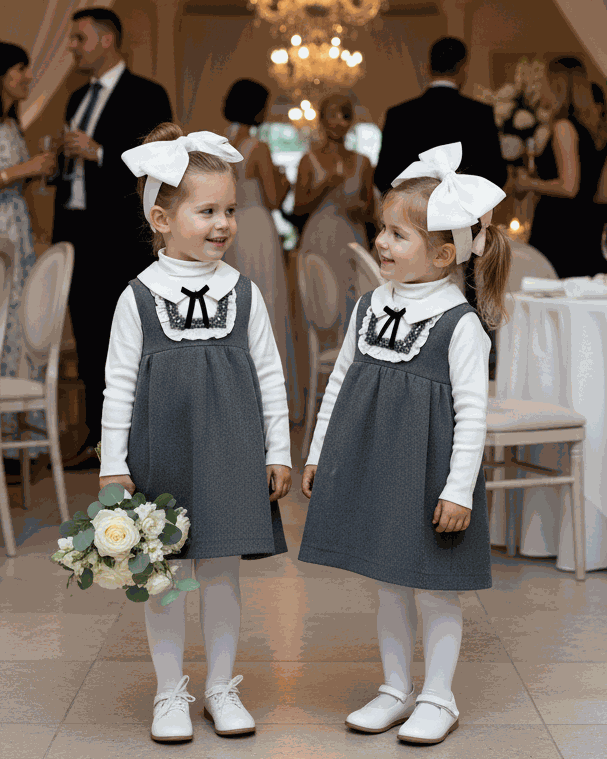 Toddler vintage wool blend sleeveless flower girl dress in A-line silhouette for weddings and winter events