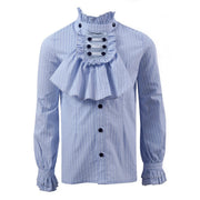 Boys Vintage Light Blue Shirt with Removable Collar (4–14 Years) | Smart Casual & Formal Top