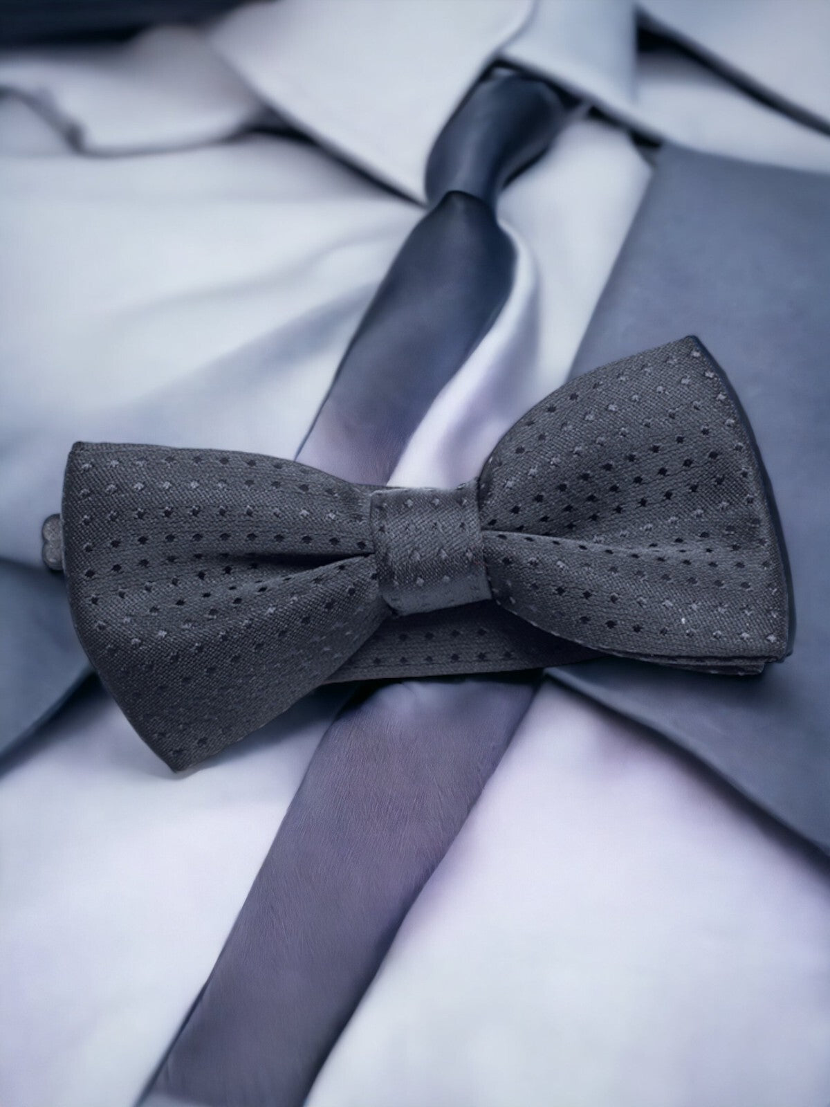 Boys Polka Dot Clip-On Bow Tie | Pre-Tied Formal Wedding & Party Accessory