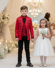 Boys Velvet Blazer False Two-Piece (3–14 Years) | Vintage Wedding Page Boy Dinner Jacket