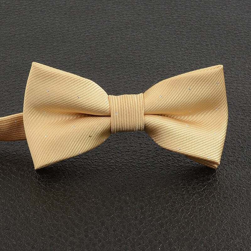 Boys pre-tied black bow tie for weddings and parties on white background