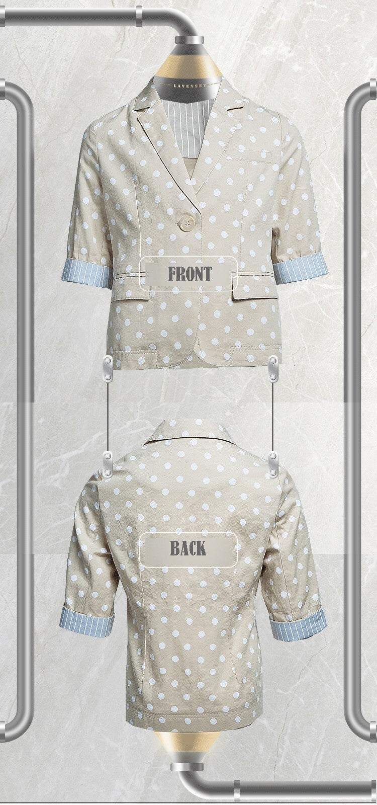 Girls cream cotton blazer short casual jacket for kids ages 6–12 years