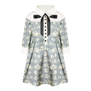 Vintage Floral Doll Collar Dress for Girls – A Refined A-Line Style for Special Occasions & Everyday Elegance (Ages 3–7)