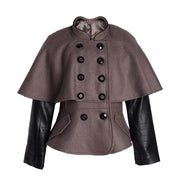Girls black wool cape coat baby doll style for 4-7 years winter outerwear