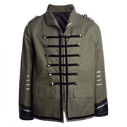 Boys kids military-style cotton trench coat casual long sleeve jacket ages 3-10