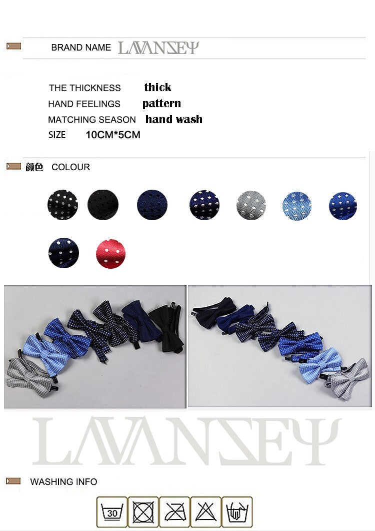 Boys Polka Dot Clip-On Bow Tie | Pre-Tied Formal Wedding & Party Accessory