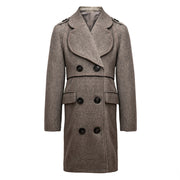 Children's Winter Double Breasted Wool Coat Thick Warm Military Jacket 3-12 Year