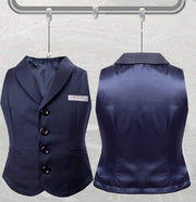Boys Vintage Navy Waistcoat with Peter Pan Collar (3–7 Years) | Formal, School & Occasion Vest