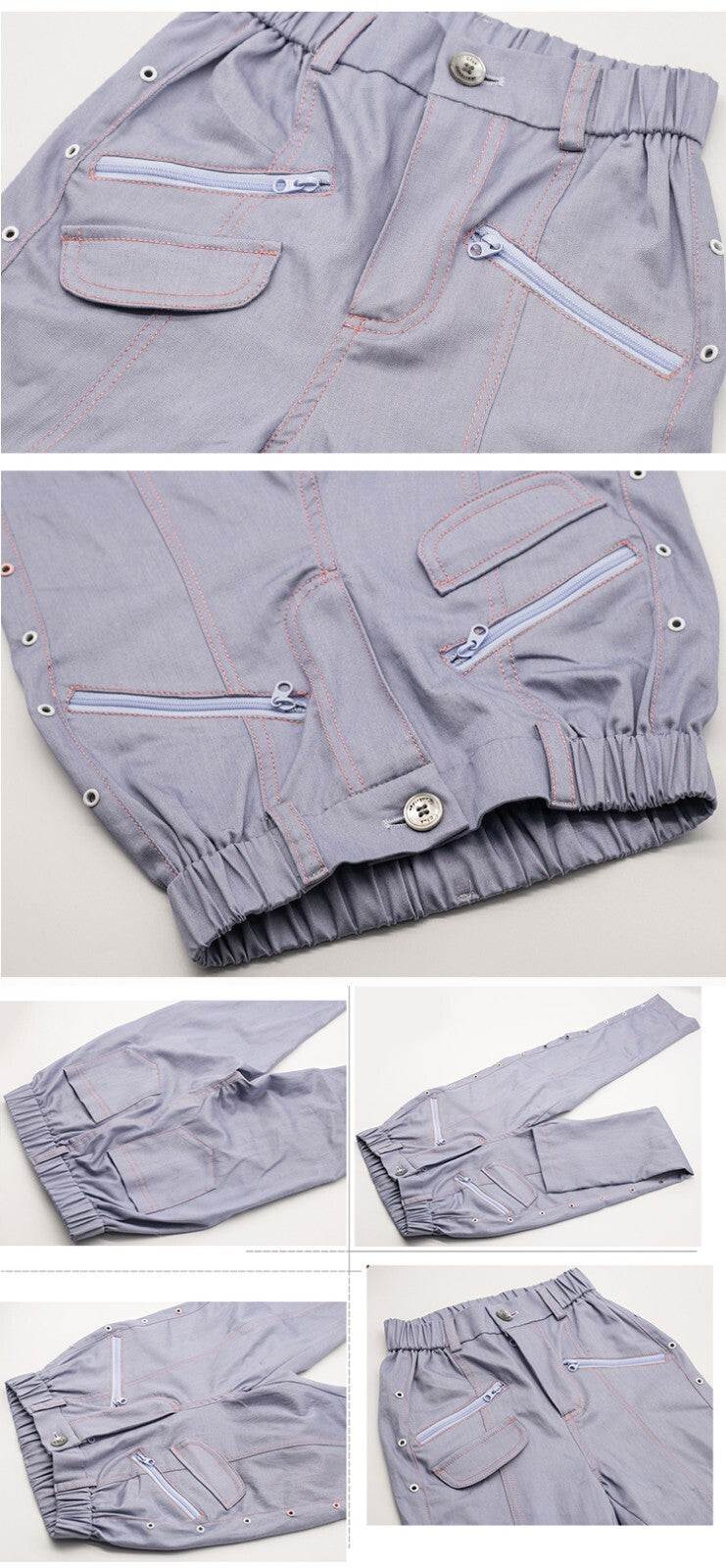 Girls' light blue stretchy denim skinny jeans for kids aged 4-9 years
