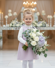 Girls Vintage Wool Vest Dress (2–10 Years) | Minimalist Flower Girl Baby Doll Mini Dress