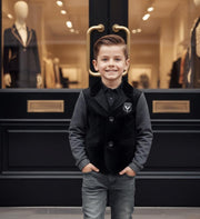 Boys white grey velvet blazer stylish casual jacket for toddlers aged 3-7 years autumn wear