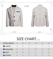 Grey V-Neck Blazer for Boys – A Refined Jacket for Ceremonies & Everyday Elegance (Ages 3–9)