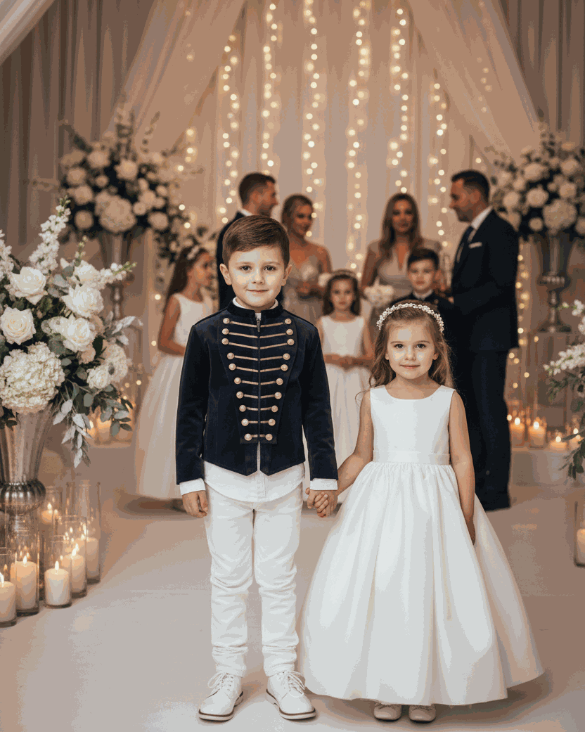 Luxury boys embroidered tuxedo blazer in velvet and satin for weddings and formal events ages 4-14 years
