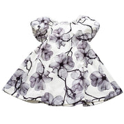 Girls Puff Sleeve Floral A-Line Dress (1–9 Years) | Vintage Princess Party & Occasion Dress