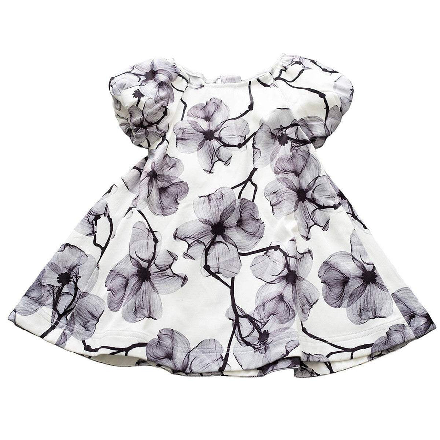 Girls Puff Sleeve Floral A-Line Dress (1–9 Years) | Vintage Princess Party & Occasion Dress