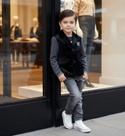 Boys white grey velvet blazer stylish casual short jacket for kids ages 3-7 years autumn spring wear