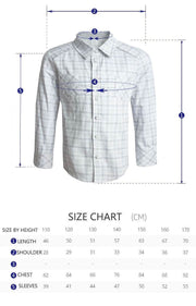 Boys plaid flannel shirt in classic check pattern, long sleeve cotton casual top for ages 3-12