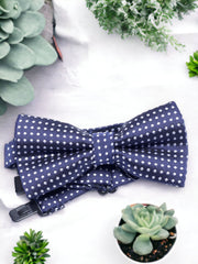 Boys Polka Dot Clip-On Bow Tie | Pre-Tied Formal Wedding & Party Accessory