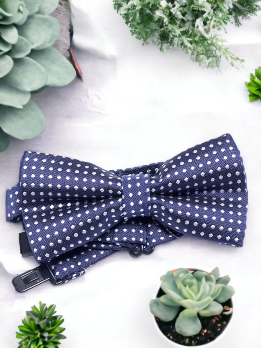 Boys Polka Dot Clip-On Bow Tie | Pre-Tied Formal Wedding & Party Accessory