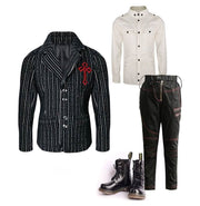Boys black wool blazer vintage style winter jacket for kids aged 3-14 years