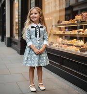 Vintage Floral Doll Collar Dress for Girls – A Refined A-Line Style for Special Occasions & Everyday Elegance (Ages 3–7)