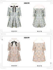 Vintage Floral Doll Collar Dress for Girls – A Refined A-Line Style for Special Occasions & Everyday Elegance (Ages 3–7)