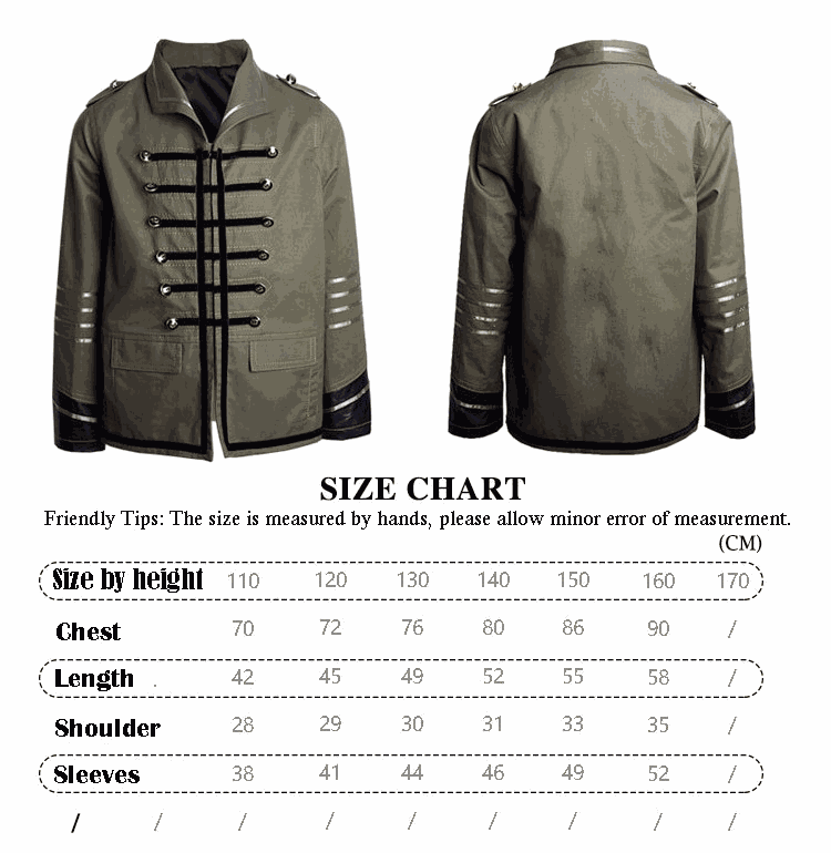 Boys kids military-style cotton trench coat casual long sleeve jacket ages 3-10