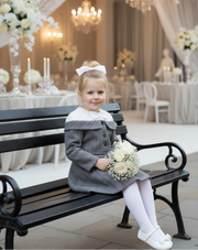 Vintage Wool Coat Dress for Girls (4–7 Years) | Elegant Flower Girl & Winter Occasion Dress