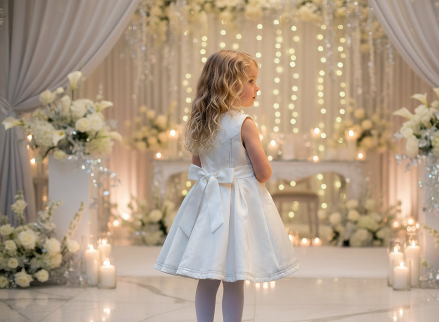 Gilrs princess festival Luxury Beige Lace Dress VintageToddler Party Outfit XmasLuxury Girls Ivory Lace Flower Girl Dress – Vintage Princess Party & Wedding Dress for Toddler (Ages 2–7)