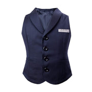 Boys Vintage Navy Waistcoat with Peter Pan Collar (3–7 Years) | Formal, School & Occasion Vest