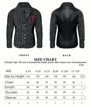 Boys black wool blazer vintage style winter jacket for kids aged 3-9 years