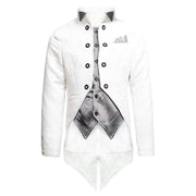 Boys jacquard satin tuxedo blazer with vintage style for weddings and formal events