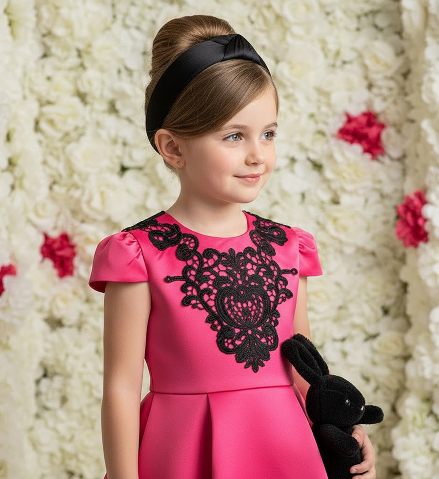 Girls Pink Princess Party Dress – Flower Girl & Bridesmaid Dress for Weddings, Birthdays & Special Occasions (Ages 3–9)