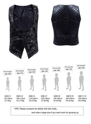 Boys black brocade waistcoat for formal weddings and special occasions ages 4-9